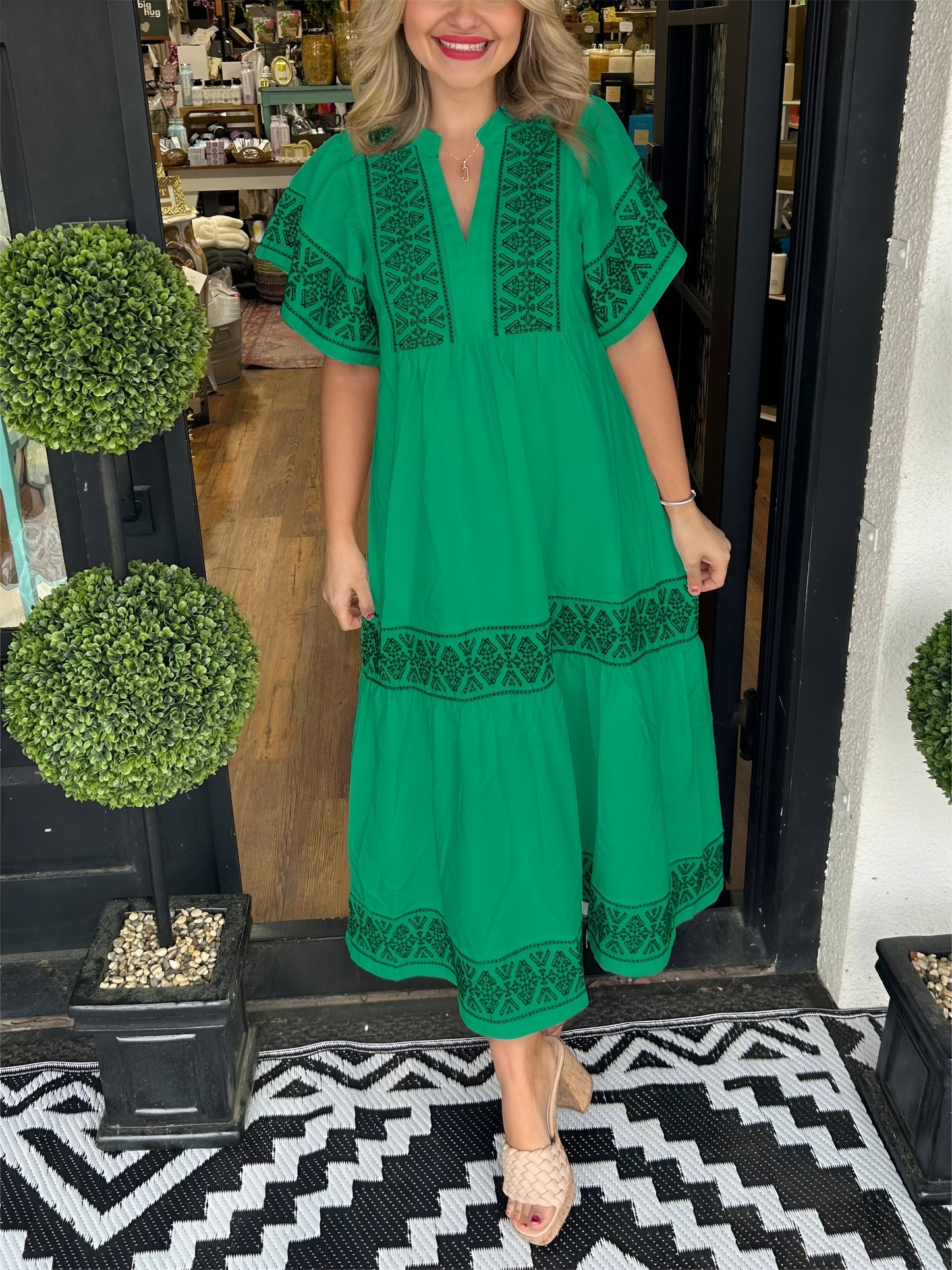 Amber™ | Geborduurde Maxi-jurk