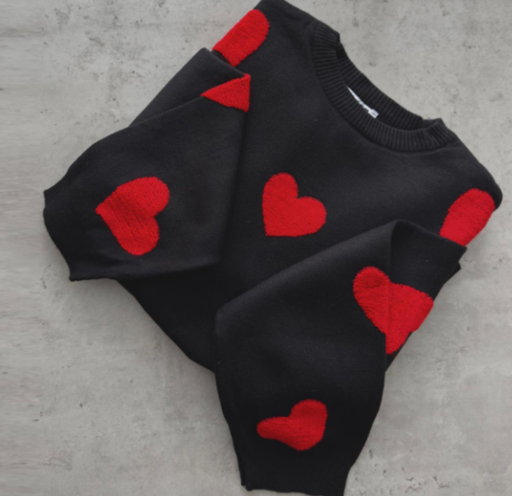 Jade™ | Comfy trui met hartjes