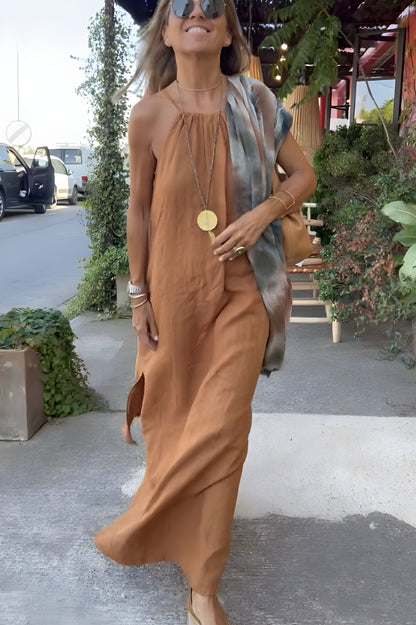 Elina™ | Luchtige Halterjurk van Katoenmengsel