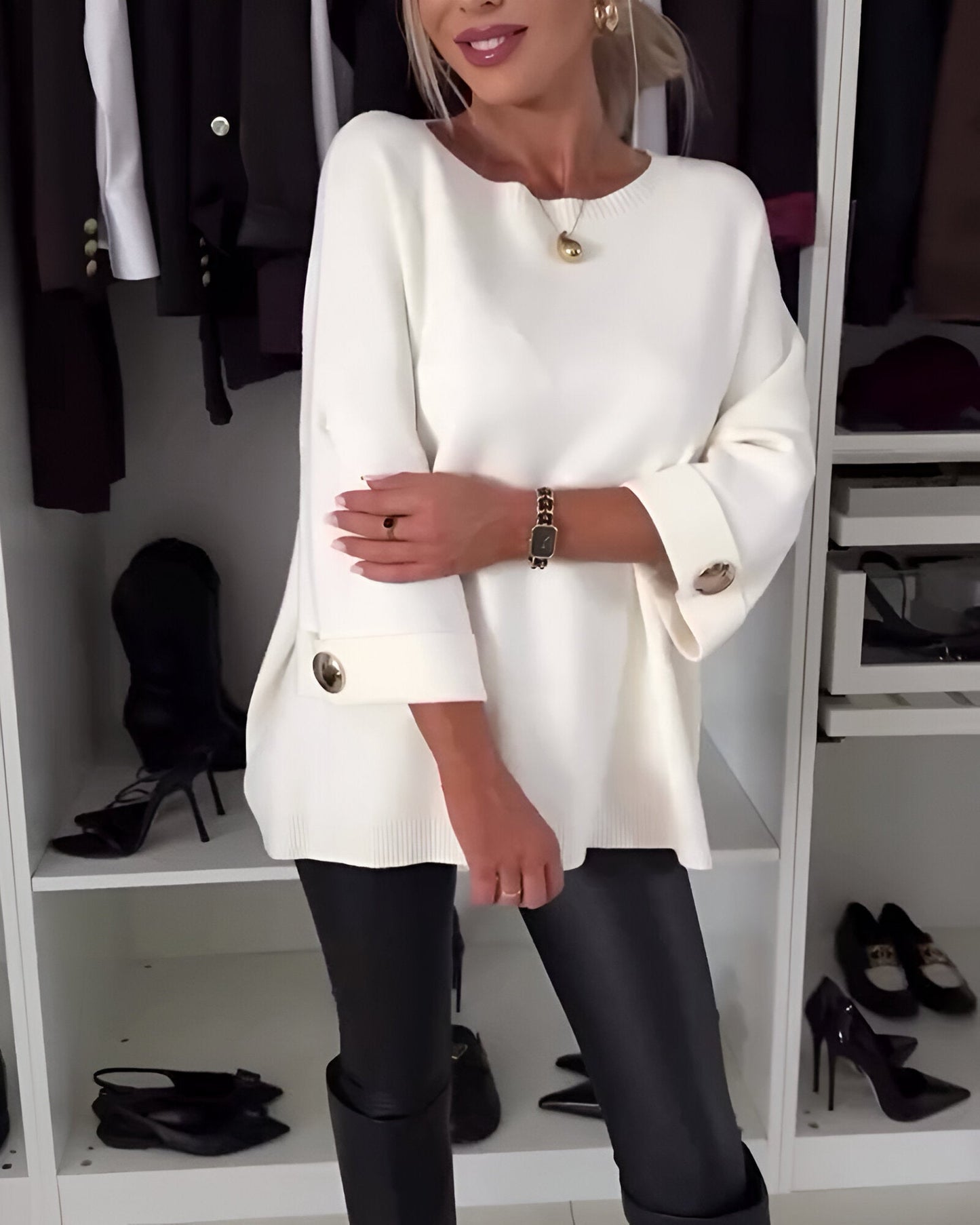 Lucie™ | Zachte trui met knopen