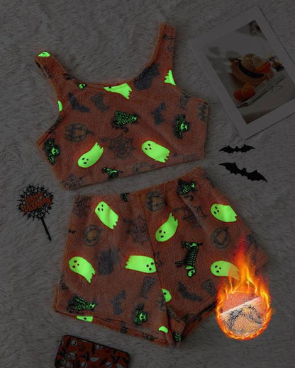 Luna™ | Flanellen Halloween Pyjama met Reflecterende Details