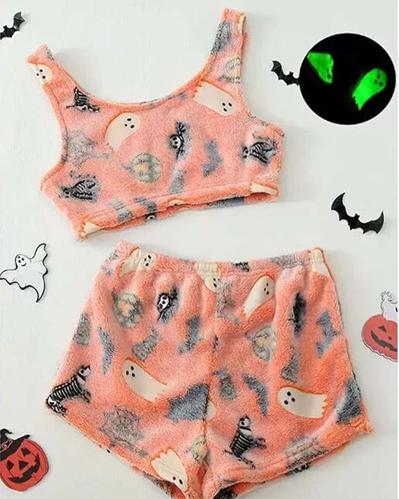 Luna™ | Flanellen Halloween Pyjama met Reflecterende Details