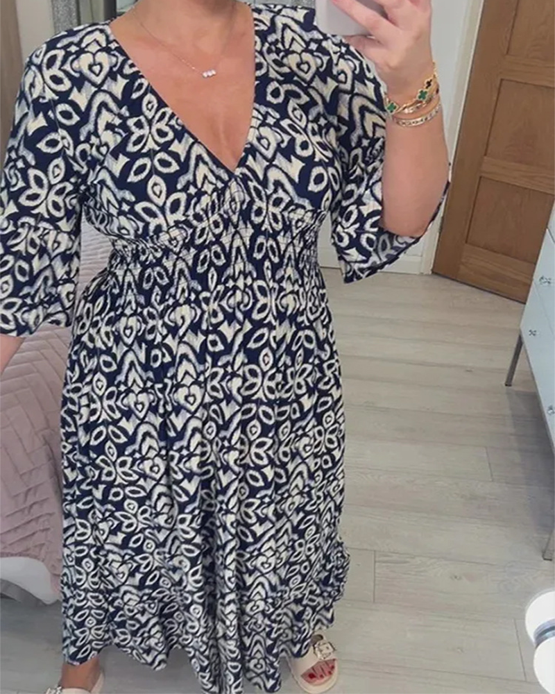 Ella™ | Elegante Maxi-jurk Met Print