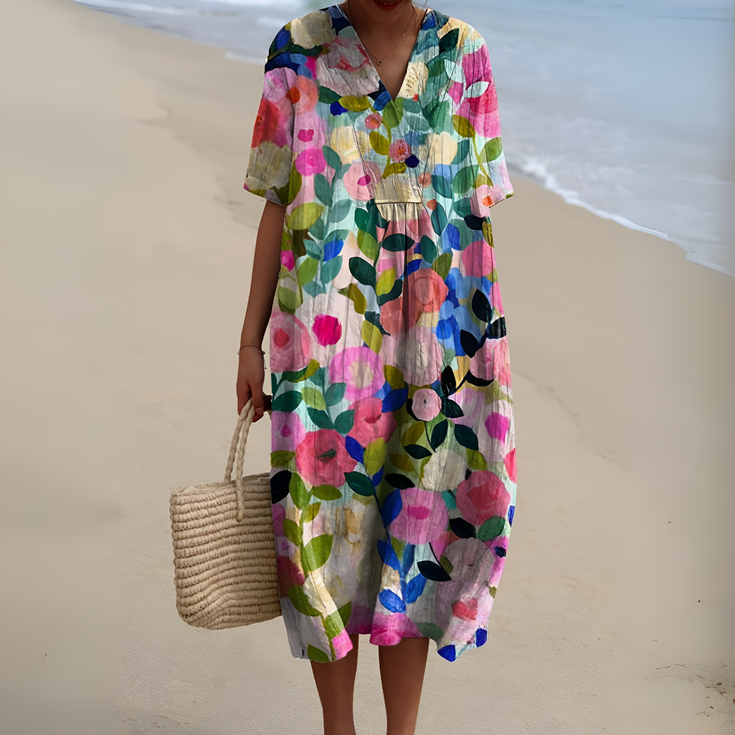 Nicole™ | Zomerjurk met Bloemen