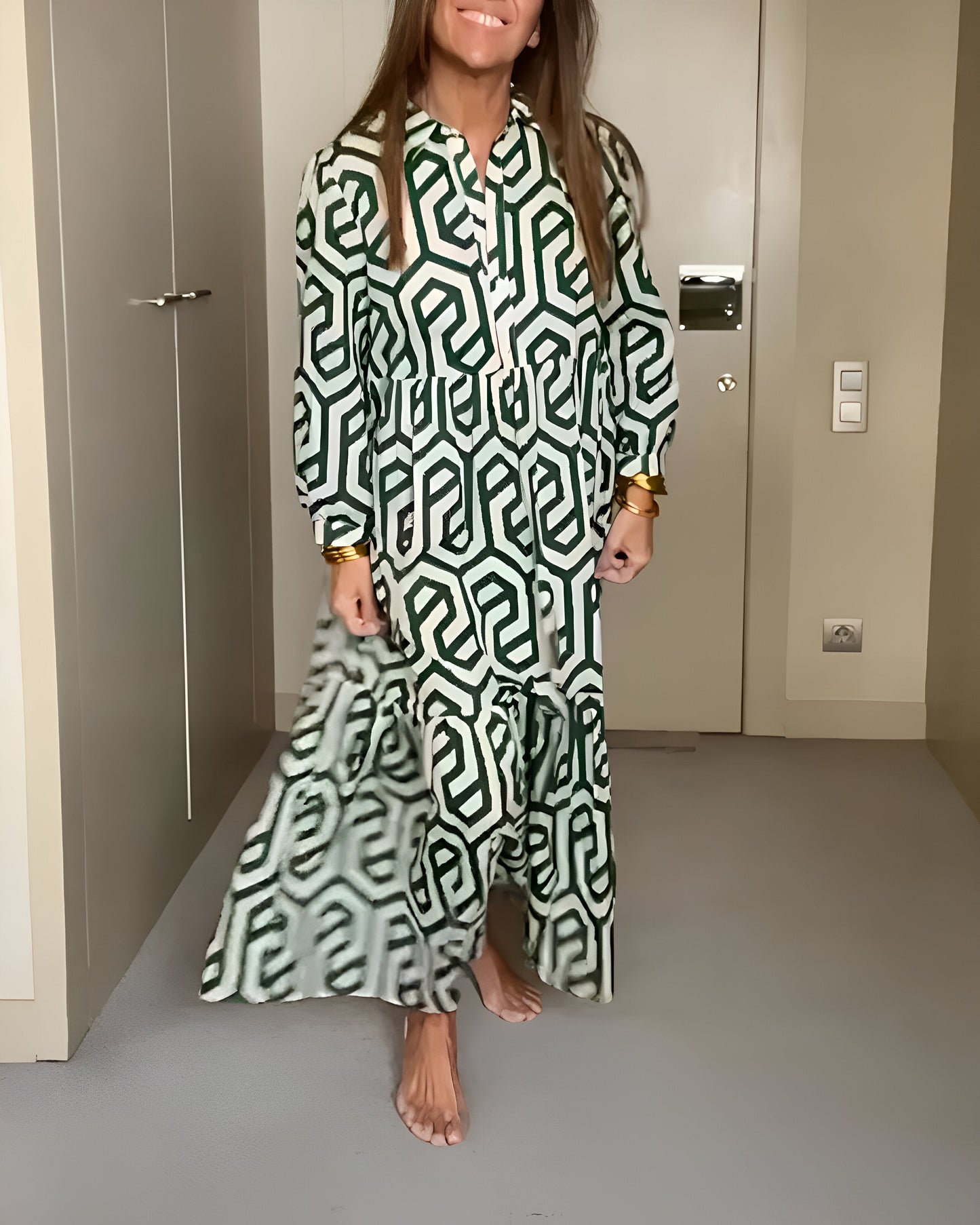 Mirthe™ | Maxi-jurk met Moderne Print