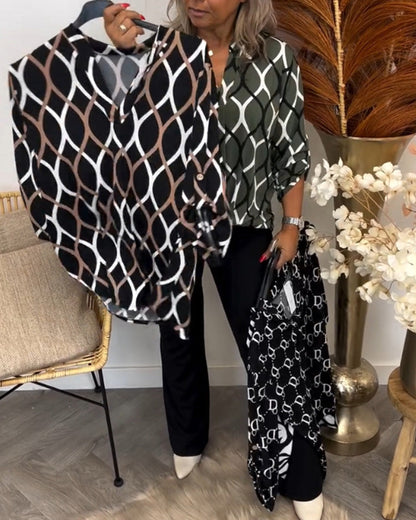 Elsa™ | Casual Blouse met Chique Patroon