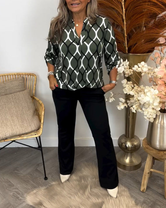 Elsa™ | Casual Blouse met Chique Patroon