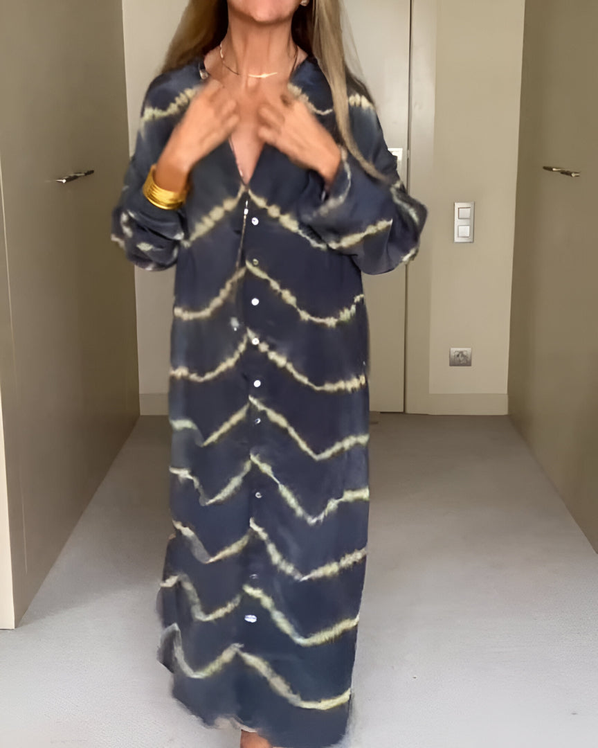 Julia™ | Boho Gestreepte Maxi-jurk