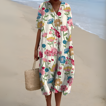 Nicole™ | Zomerjurk met Bloemen