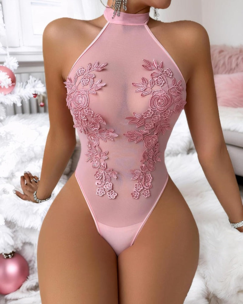 Lara™ | Geborduurde Mesh Bodysuit