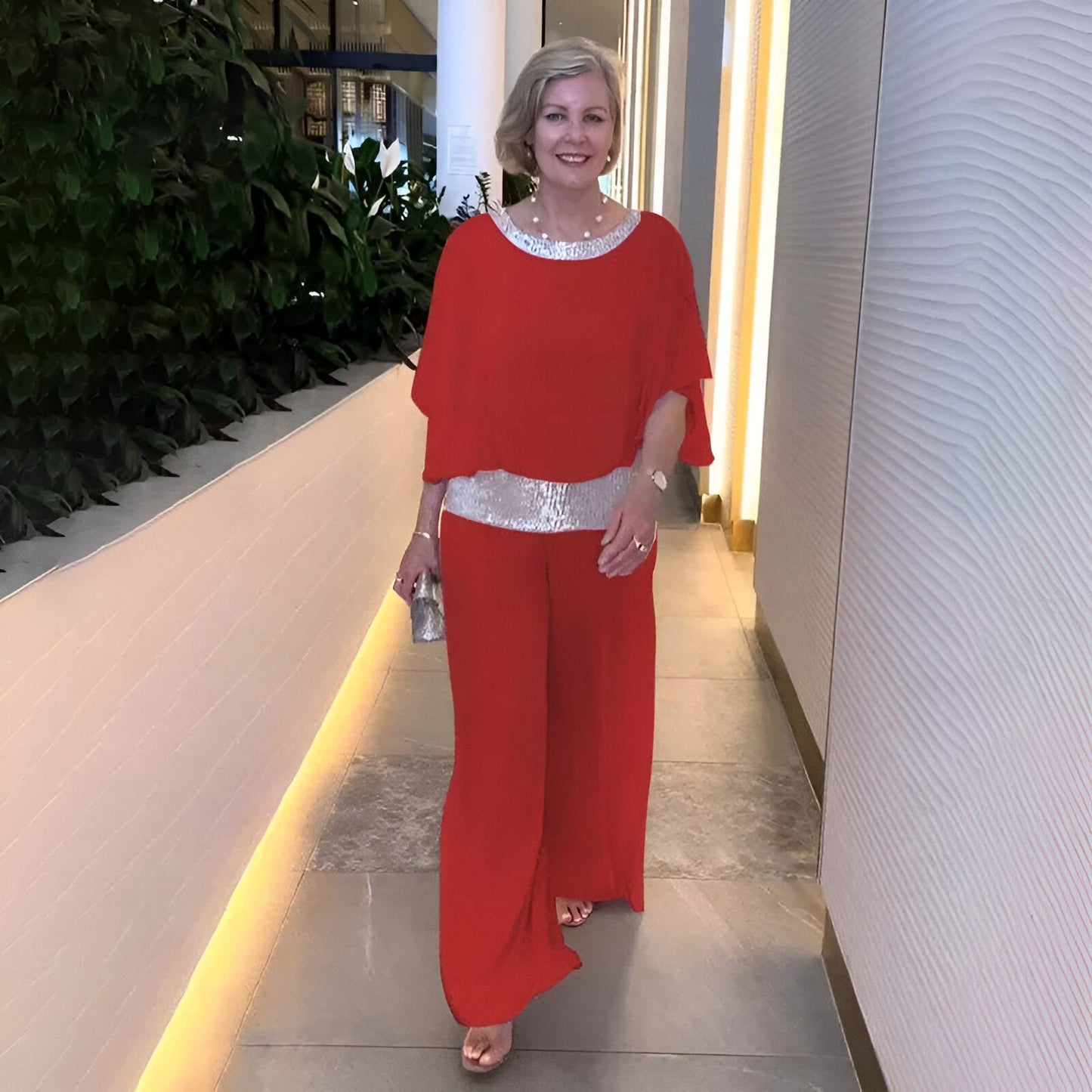 Roos™ | Luxe Damespak met Pailletten