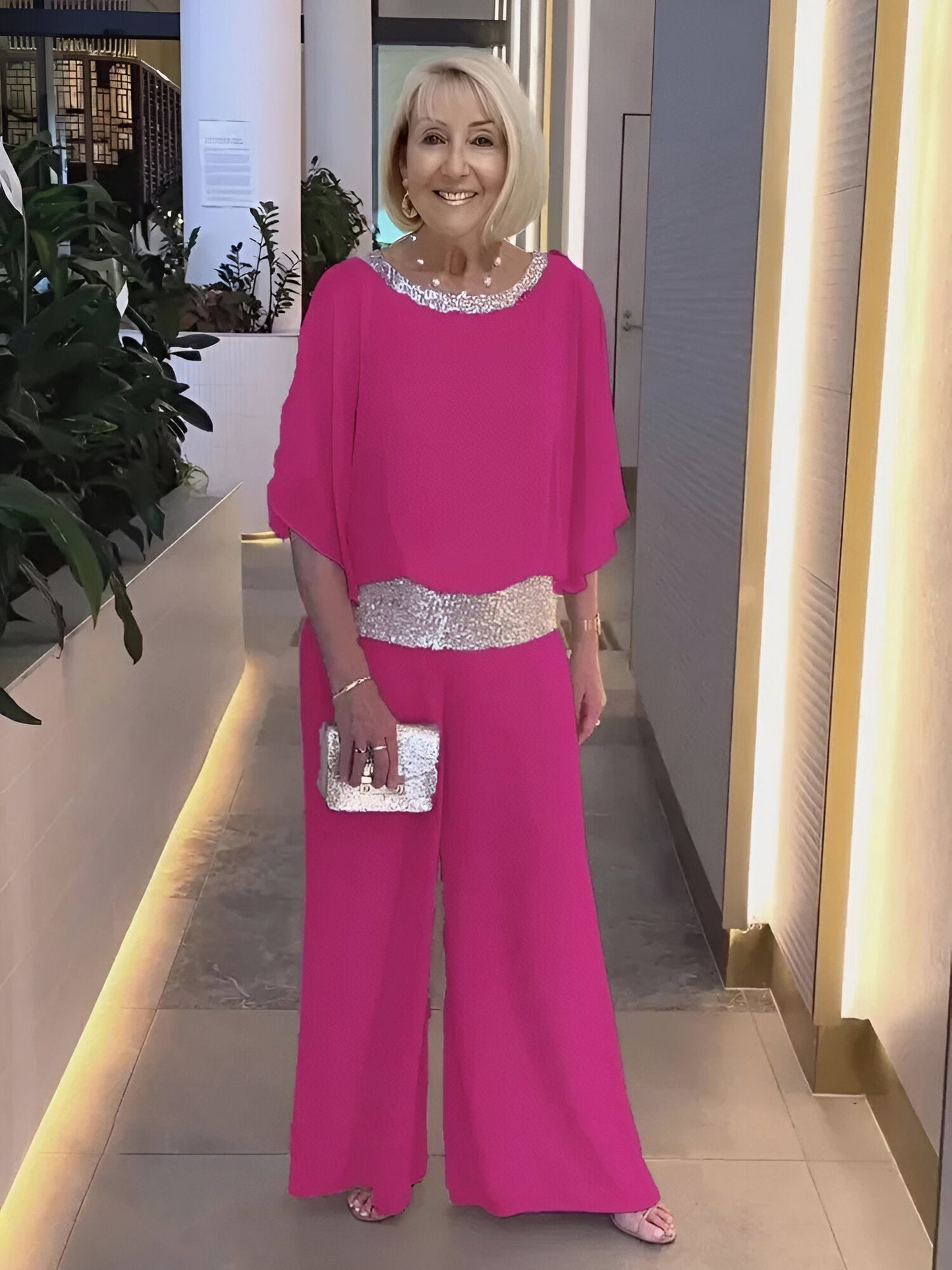 Roos™ | Luxe Damespak met Pailletten