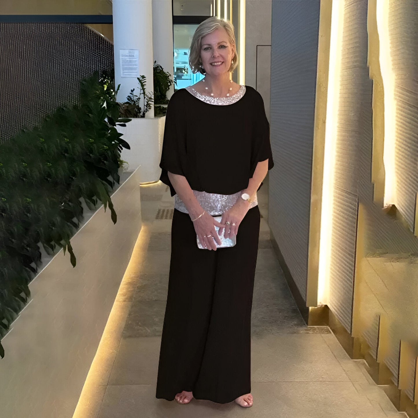 Roos™ | Luxe Damespak met Pailletten