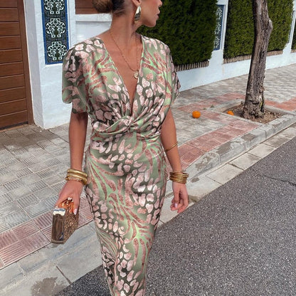 NOVERA™ | Luxe Zijdezachte Maxi-jurk