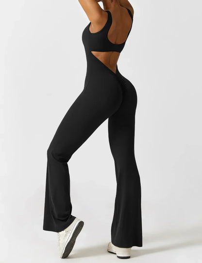 NOVERA™ | Trendy & Flatterende V-Back Jumpsuit