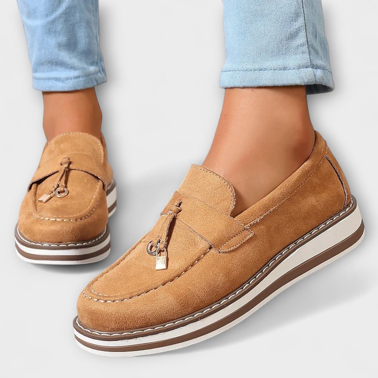 Elvira™ | Casual Loafers met Ronde Neus