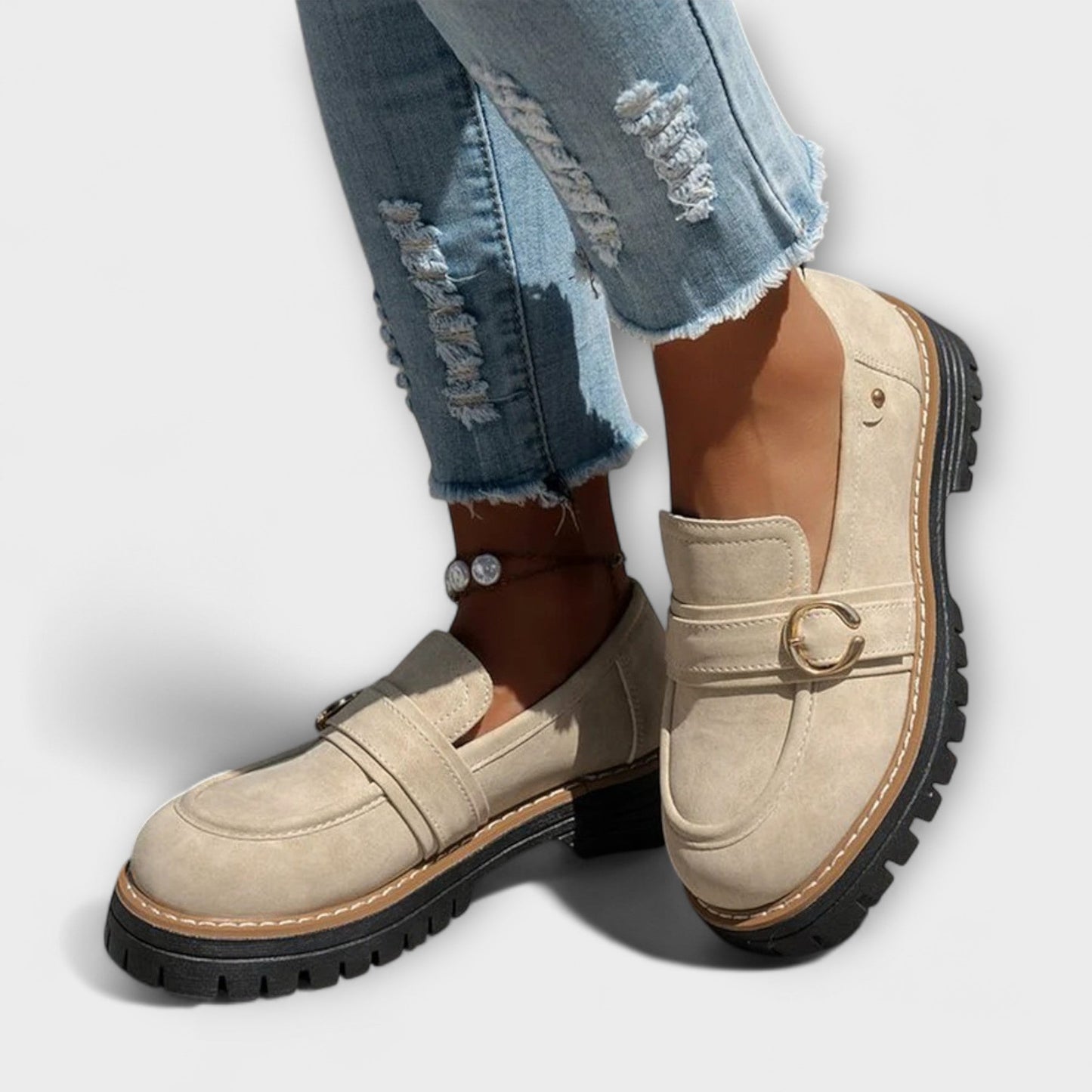 Sylvie™ | Casual Loafers met Ronde Neus