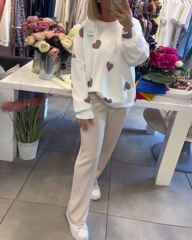 Jade™ | Comfy trui met hartjes