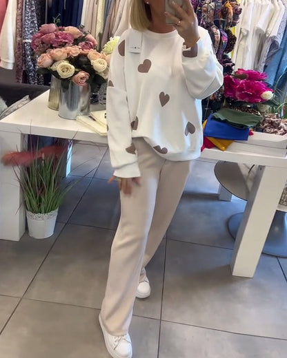 Jade™ | Comfy trui met hartjes