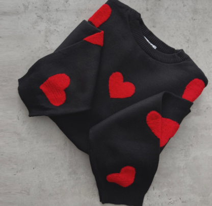 Jade™ | Comfy trui met hartjes