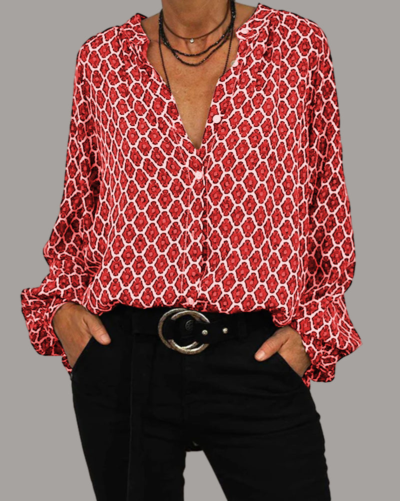 Diana™ | Klassieke V-Hals Blouse