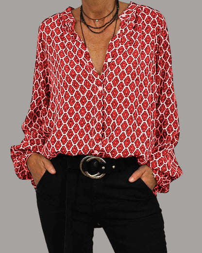 Diana™ | Klassieke V-Hals Blouse